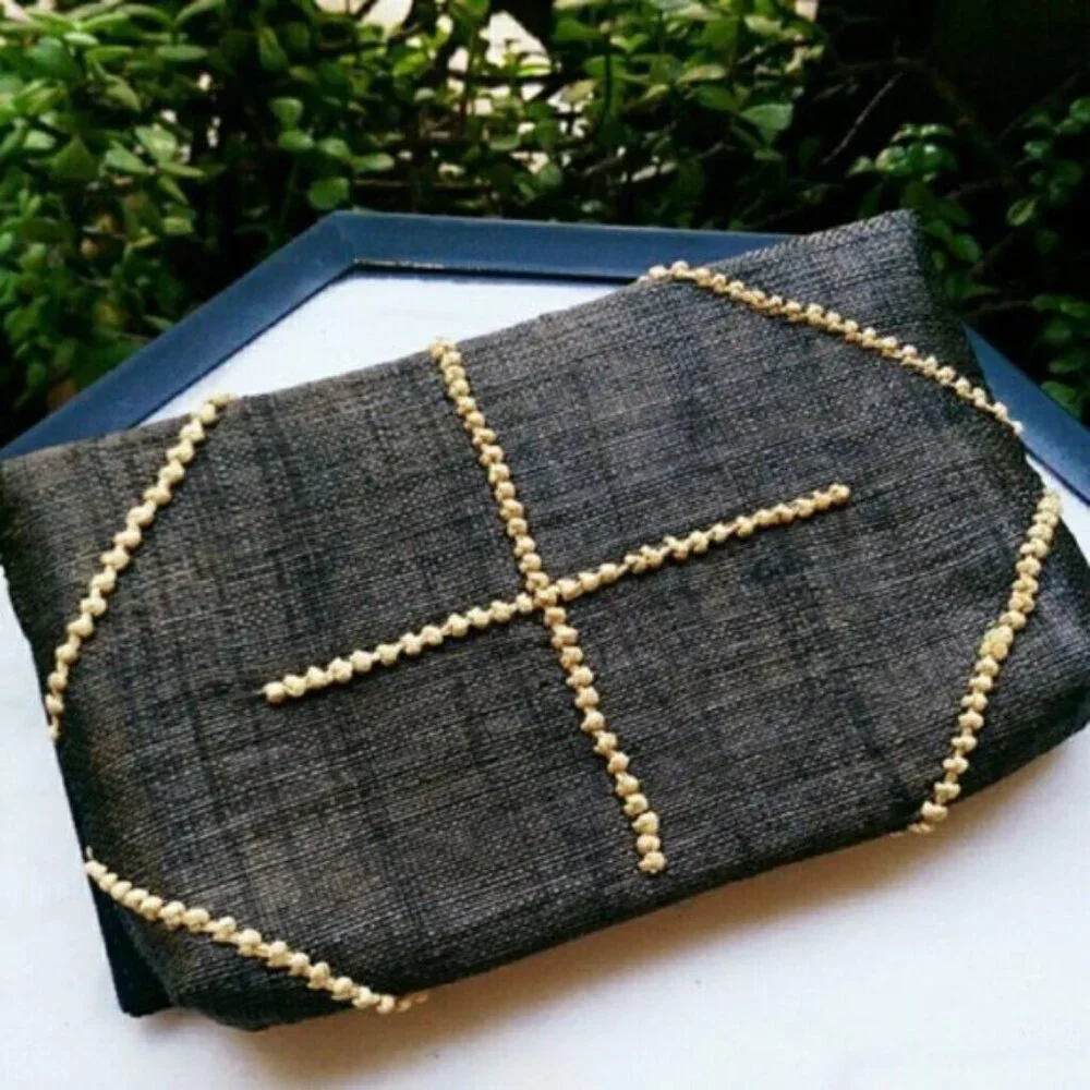 Global Girls Designer African Kuba Cloth Clutch Purse Handcrafted LimitedEdition